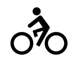 Simple Icon of a Person Riding a Bicycle for Creative Projects and Designs vector