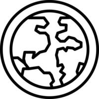A black and white drawing of a globe vector