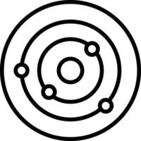 An atom symbol with circles around it vector