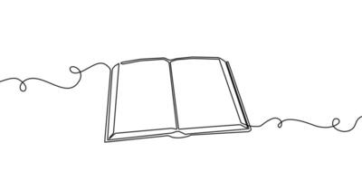 Art line book read school open illustration education one continuous icon. Book line sketch study outline research shelf paper drawn stack old background bible hand library doodle pen write. vector