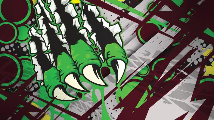 Monster Claw Rip Grunge Racing Background