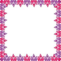 Vibrant Flame Border A Fiery Frame of Crimson and Violet vector
