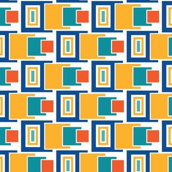 vistoso geométrico formas en un repitiendo modelo vector