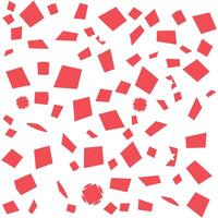 Scattered Red Confetti - Abstract Geometric Composition vector