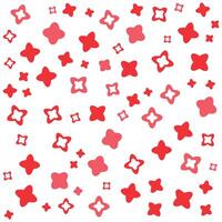 Scattered Red Star Shapes Composition vector