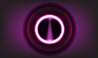 A purple light is shining in a circle vector