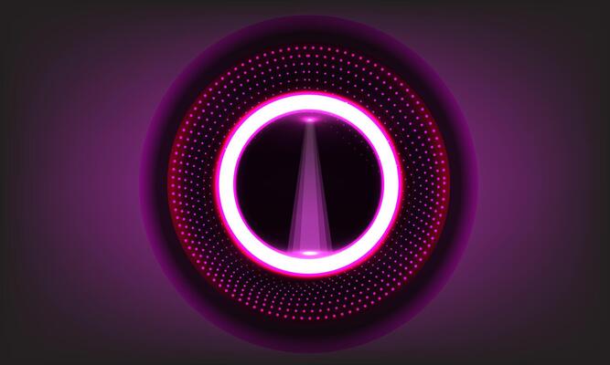 A purple light is shining in a circle