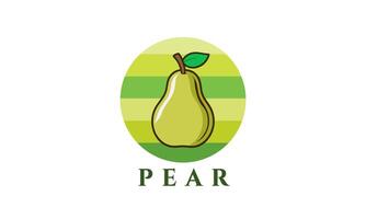 Pear Creative Fruit Design Logo Template vector
