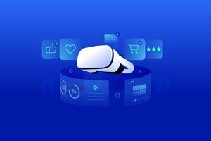 Immersive Marketing Virtual Reality Visual Experience Display Technology vector