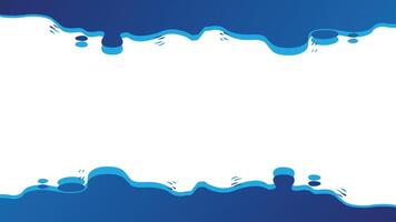 Simple abstract background design with modern style in the form of water drop edges in blue color vector