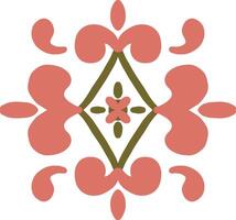 Inspired by folk and cultural motifs, this symmetrical floral design blends organic shapes and harmony in a modern twist vector
