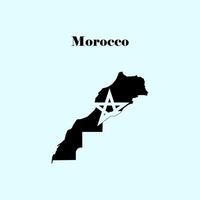 map of the country of Morocco vector