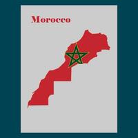 vectors map country morocco symbol flag