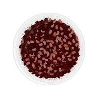 Illustration Logo Clipart Top View Pat Sirutteok or Korean Layered Rice Cake with Red Beans vector
