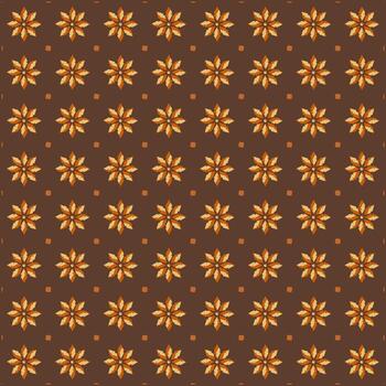 simple abstract flowers pattern with gradient brown style colors dominant vector