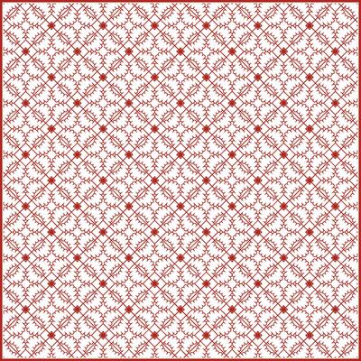beautiful abstract pattern of dark red rhombus and wavy line