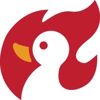 Illustration duck logo for resto vector
