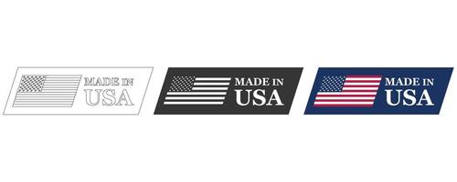 Made in USA badge label design vector