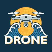 Drone illustration for a drone related company logo vector