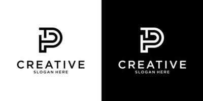TP or PT initial letter logo design concep vector