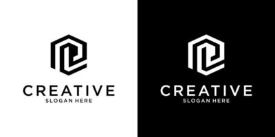 PL or LP initial letter logo design concept vector