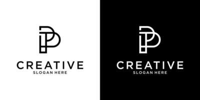 TP or PT initial letter logo design templat vector