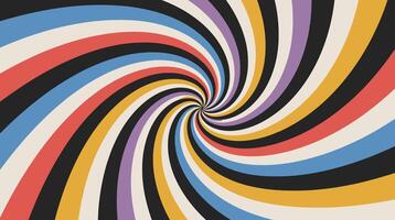 Abstract Trippy Lines Pattern. Groovy Retro Texture. Psychedelic Wavy Illustration. vector
