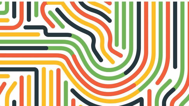 Abstract Trippy Lines Pattern Groovy Retro Texture. Psychedelic Wavy Illustration. vector