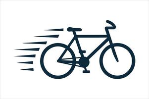 Fast Bike Symbol in Motion vector