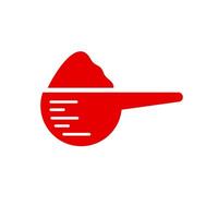 Scoop icon. Measuring cup. icon isolated on white. red vector