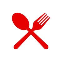 Spoon and fork icon illustration vector