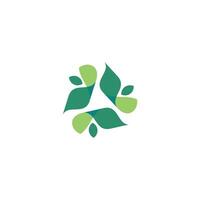 Creative Abstract Leaf Beauty Logo. leaf icon dynamic green color healthy vector