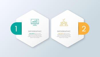 Two-Step Infographic Data Analysis and Teamwork vector