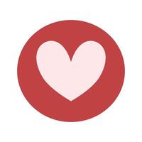 red heart icon for social media like buttons vector