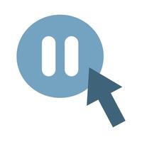 Click on pause and play design vector