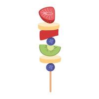 Fruit Skewers, Healthy Summer Snack health vector