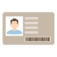Man driver license plastic card template Id card vector