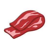 sliced pork ingredient of shabu shabu hotpot vector