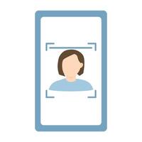 Facial Recognition in Action, Demonstrating Seamless Face ID Unlock and Advanced Security vector