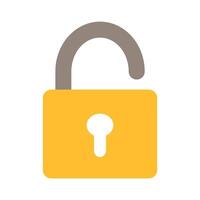 A big lock icon privacy open and close vector