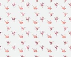 pink tiny flower as seamless pattern background vector