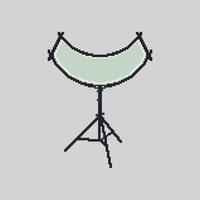 Pixel art photography reflector on stand vector