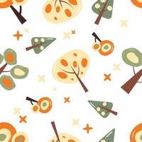 Colorful abstract tree pattern design vector