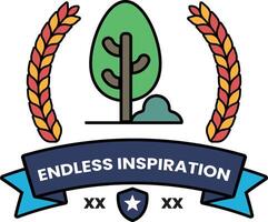 Endless inspiration is the concept of this logo vector