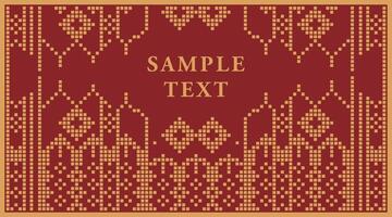 decorative red and gold background pattern vector