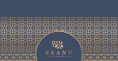 Elegant brand logo with golden design vector