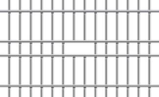 A pattern of metal bars creates a grid-like structure. Represents concepts like confinement, security, or obstruction. The scene is clean, bright and features a repeating motif. vector