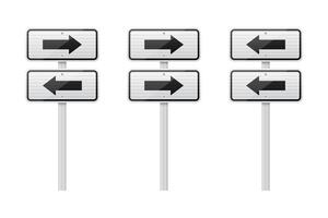 Directional road signs for driving vector