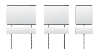 Blank customizable road signs vector