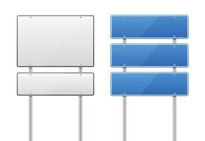 Blank road signs for customization vector